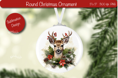 Christmas ornament Sublimation Watercolor Christmas Baby Animal PNG