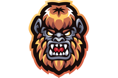 Bigfoot head esport mascot logo design