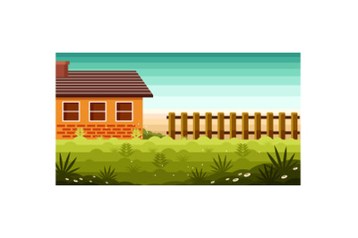 Home in Beach Illustration