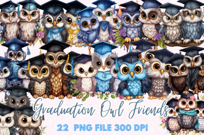 Graduation Owl Friends Sublimation