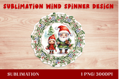 Christmas Gnome Wind Spinner| Christmas Wind Spinner PNG