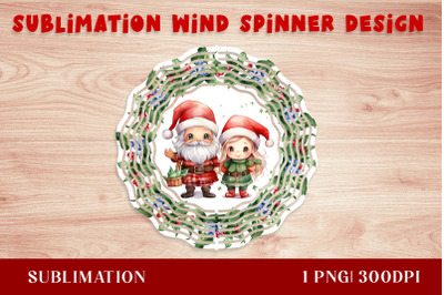 Watercolor Christmas tree Wind Spinner