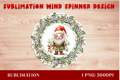 Watercolor Christmas tree Wind Spinner