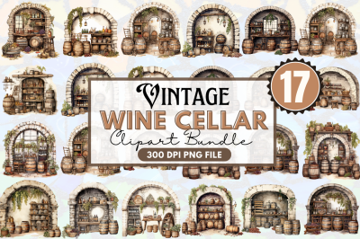 Vintage Wine Cellar Sublimation