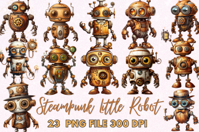 Steampunk Little Robot Sublimation Bundle