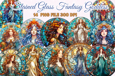 Stained Glass Fantasy Goddess