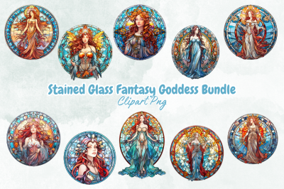 Stained Glass Fantasy Goddess Bundle