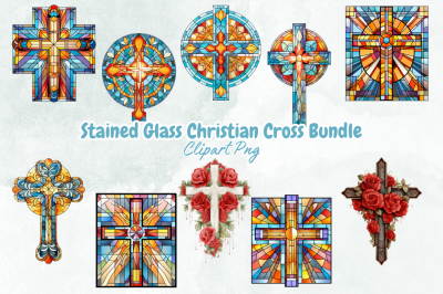 Stained Glass Christian Cross Bundle