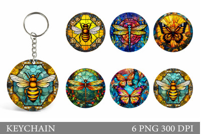 Dragonfly Keychain. Bee Keychain. Butterfly Keychain Design