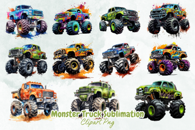 Monster Truck Sublimation Clipart