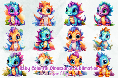 Baby Colorful Dinosaurus Sublimation