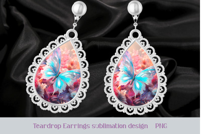 Butterfly earrings sublimation Animal earring template