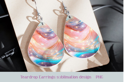 Glitter ink earrings sublimation Sparkle earring template