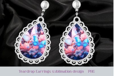 Butterfly earrings sublimation Animal earring template