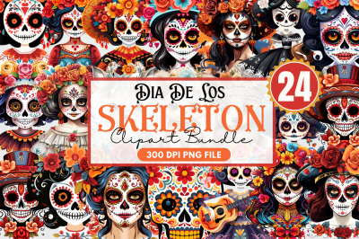 Dia De Los Muertos Skeleton Clipart