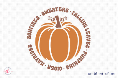 Retro Fall SVG - Autumn SVG Cut Files