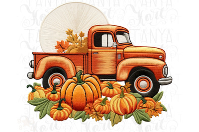Digital Download Pumpkin Truck PNG