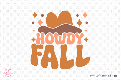 Retro Fall SVG, Howdy Fall Cut File