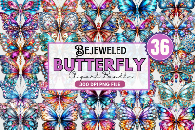 Bejeweled Butterfly Clipart