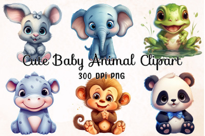 Cute Baby Animal Sublimation Clipart