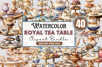 Royal Tea Table Clipart