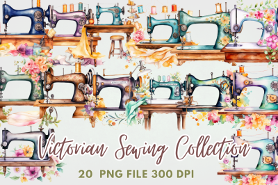 Victorian Sewing Collection Clipart