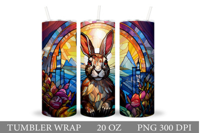 Stained Glass Bunny Tumbler Wrap. Bunny Tumbler Wrap Design