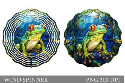 Frog Wind Spinner Design. Stained Glass Frog Wind Spinner