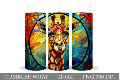 Giraffe Tumbler Design. Stained Glass Giraffe Tumbler Wrap