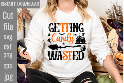 Getting Candy Wasted SVG cut file&2C; Halloween SVG Bundle&2C; Retro Hallowe