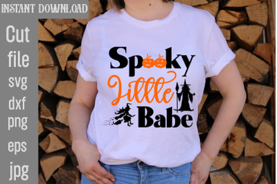 Spooky Little Babe SVG cut file&2C; Halloween SVG Bundle&2C; Retro Halloween