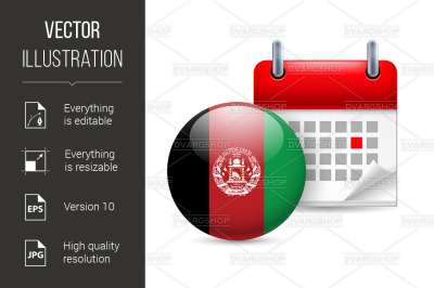 Icon of National Day in Afghanistan