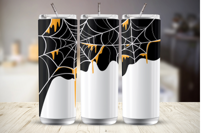Spider Web 20 Oz Transparent Tumbler Wrap Sublimation Design