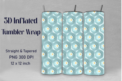 3D Inflated Daisy Flowers Tumbler Wrap