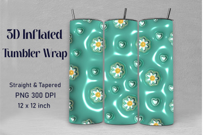 3D Inflated Daisy Flowers Tumbler Wrap