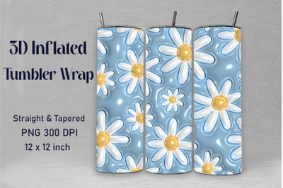 3D Inflated Daisy Flowers Tumbler Wrap