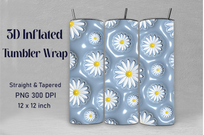 3D Inflated Daisy Flowers Tumbler Wrap