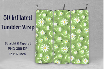 3D Inflated Daisy Flowers Tumbler Wrap