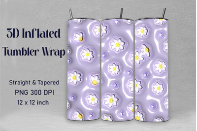 3D Inflated Daisy Flowers Tumbler Wrap