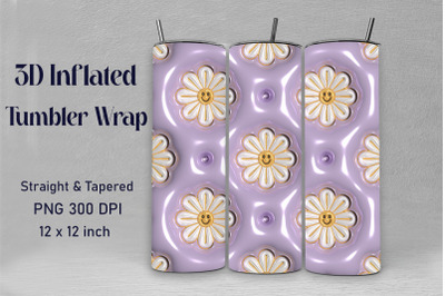 3D Inflated Daisy Flowers Tumbler Wrap