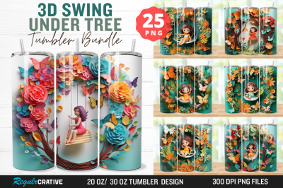 3D Swing Under Tree Tumbler Bundle