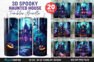 3D Spooky Haunted House Tumbler Bundle