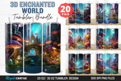 3D Enchanted World Tumbler Bundle