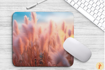 Ethereal Pampas Grass Mouse Pad Design