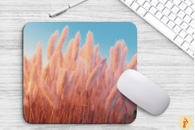 Ethereal Pampas Grass Mouse Pad Design