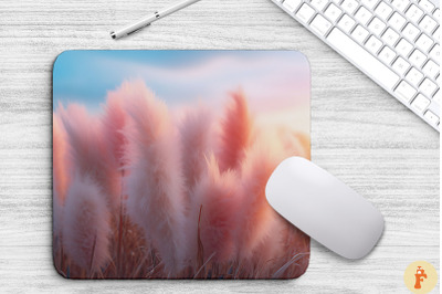 Ethereal Pampas Grass Mouse Pad Design