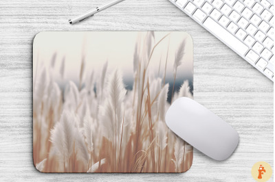 Beautiful White Pampas Grass Mouse Pad