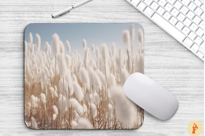 Beautiful White Pampas Grass Mouse Pad