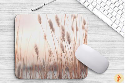 Beautiful White Pampas Grass Mouse Pad