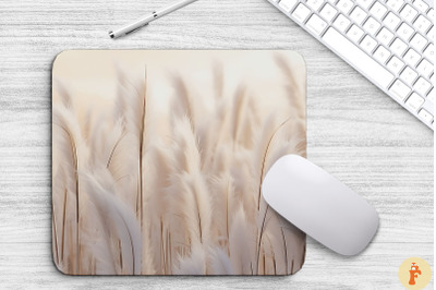 Beautiful White Pampas Grass Mouse Pad